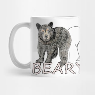 Animal art, sketch, bears, Beary Cute Mug